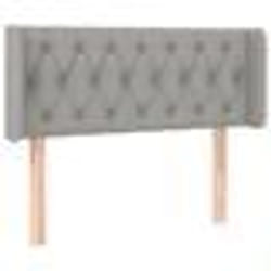 vidaXL Tête de lit avec oreilles Gris clair 103x16x78/88 cm Tissu