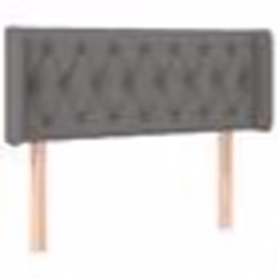 vidaXL Tête de lit avec oreilles Gris foncé 103x16x78/88 cm Tissu