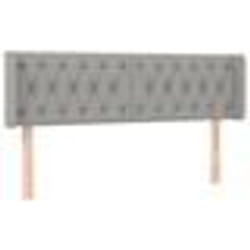 vidaXL Tête de lit avec oreilles Gris clair 147x16x78/88 cm Tissu