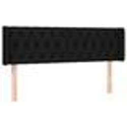 vidaXL Tête de lit avec oreilles Noir 147x16x78/88 cm Tissu