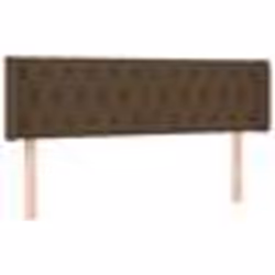vidaXL Tête de lit avec oreilles Marron Foncé 147x16x78/88 cm Tissu