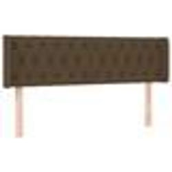vidaXL Tête de lit avec oreilles Marron Foncé 147x16x78/88 cm Tissu