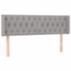 vidaXL Tête de lit avec oreilles Gris clair 163x16x78/88 cm Tissu