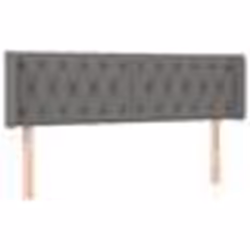 vidaXL Tête de lit avec oreilles Gris foncé 163x16x78/88 cm Tissu