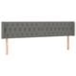 vidaXL Tête de lit avec oreilles Gris foncé 183x16x78/88 cm Tissu