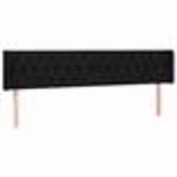 vidaXL Tête de lit avec oreilles Noir 183x16x78/88 cm Tissu
