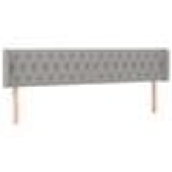 vidaXL Tête de lit avec oreilles Gris clair 203x16x78/88 cm Tissu