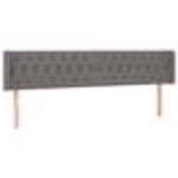 vidaXL Tête de lit avec oreilles Gris foncé 203x16x78/88 cm Tissu