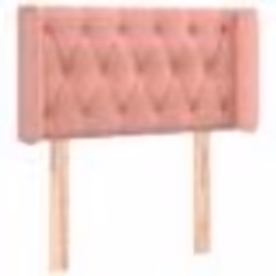 vidaXL Tête de lit avec oreilles Rose 83x16x78/88 cm Velours