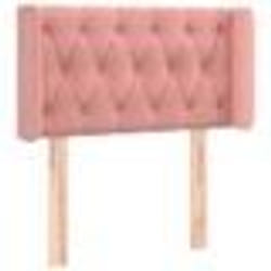 vidaXL Tête de lit avec oreilles Rose 83x16x78/88 cm Velours