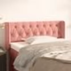 vidaXL Tête de lit avec oreilles Rose 93x16x78/88 cm Velours