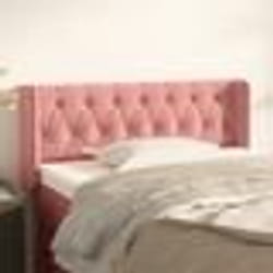 vidaXL Tête de lit avec oreilles Rose 93x16x78/88 cm Velours