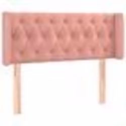 vidaXL Tête de lit avec oreilles Rose 103x16x78/88 cm Velours