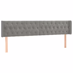 VidaXL 3119164, Gris clair, Polyester, Bois, 1830 mm, 78 cm, 88 cm, 160 mm