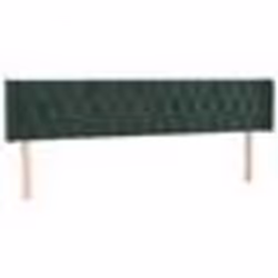vidaXL Tête de lit avec oreilles Vert foncé 203x16x78/88 cm Velours
