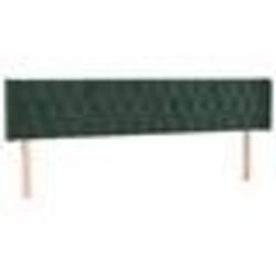 vidaXL Tête de lit avec oreilles Vert foncé 203x16x78/88 cm Velours