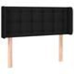 vidaXL Tête de lit avec oreilles Noir 83x16x78/88 cm Tissu
