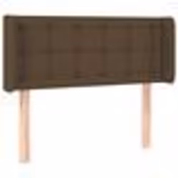 vidaXL Tête de lit avec oreilles Marron Foncé 83x16x78/88 cm Tissu