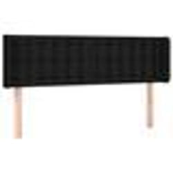 vidaXL Tête de lit avec oreilles Noir 147x16x78/88 cm Tissu