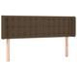 vidaXL Tête de lit avec oreilles Marron Foncé 147x16x78/88 cm Tissu