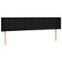 vidaXL Tête de lit avec oreilles Noir 163x16x78/88 cm Tissu