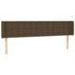 vidaXL Tête de lit avec oreilles Marron Foncé 203x16x78/88 cm Tissu