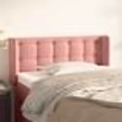 vidaXL Tête de lit avec oreilles Rose 93x16x78/88 cm Velours