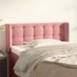 vidaXL Tête de lit avec oreilles Rose 93x16x78/88 cm Velours