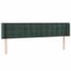 vidaXL Tête de lit avec oreilles Vert foncé 163x16x78/88 cm Velours