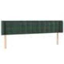 vidaXL Tête de lit avec oreilles Vert foncé 163x16x78/88 cm Velours