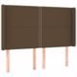 vidaXL Tête de lit avec oreilles Marron foncé 147x16x118/128 cm Tissu