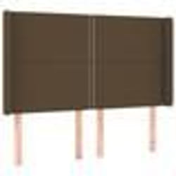 vidaXL Tête de lit avec oreilles Marron foncé 147x16x118/128 cm Tissu