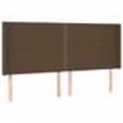 vidaXL Tête de lit avec oreilles Marron foncé 163x16x118/128 cm Tissu