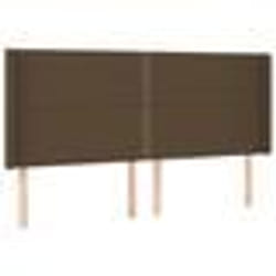 vidaXL Tête de lit avec oreilles Marron foncé 163x16x118/128 cm Tissu