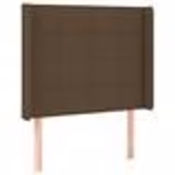 vidaXL Tête de lit avec oreilles Marron foncé 83x16x118/128 cm Tissu