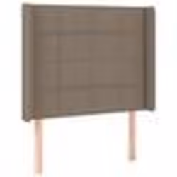vidaXL Tête de lit avec oreilles Taupe 83x16x118/128 cm Tissu