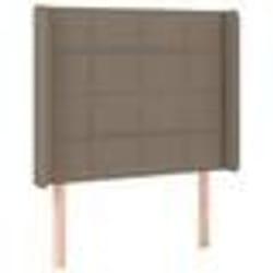vidaXL Tête de lit avec oreilles Taupe 83x16x118/128 cm Tissu