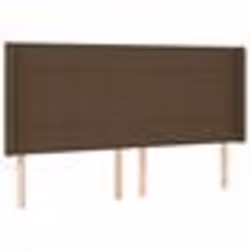 vidaXL Tête de lit avec oreilles Marron foncé 183x16x118/128 cm Tissu