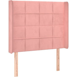 Tête de lit avec oreilles Rose 83x16x118/128 cm Velours Vidaxl