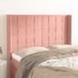 vidaXL Tête de lit avec oreilles Rose 147x16x118/128 cm Velours