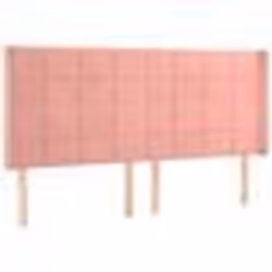 vidaXL Tête de lit avec oreilles Rose 163x16x118/128 cm Velours
