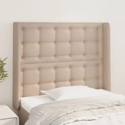 vidaXL Tête de lit avec oreilles Cappuccino 83x16x118/128cm Similicuir