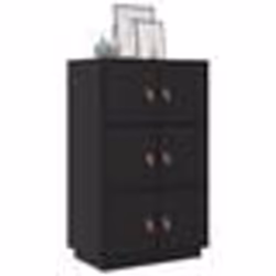 vidaXL Tête de lit avec oreilles Noir 163x16x118/128 cm Tissu