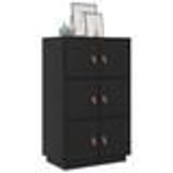 vidaXL Tête de lit avec oreilles Noir 163x16x118/128 cm Tissu