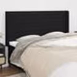 vidaXL Tête de lit avec oreilles Noir 203x16x118/128 cm Tissu