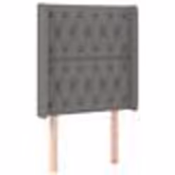 vidaXL Tête de lit avec oreilles Gris foncé 83x16x118/128 cm Tissu