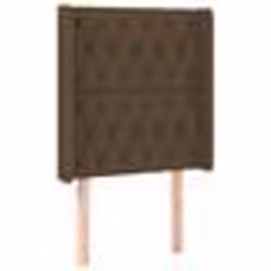 vidaXL Tête de lit avec oreilles Marron foncé 83x16x118/128 cm Tissu