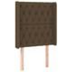 vidaXL Tête de lit avec oreilles Marron foncé 83x16x118/128 cm Tissu