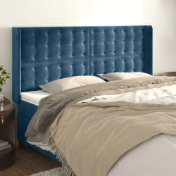 vidaXL Tête de lit - Bleu foncé