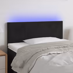 vidaXL Tête de lit à LED Noir 80x5x78/88 cm Velours